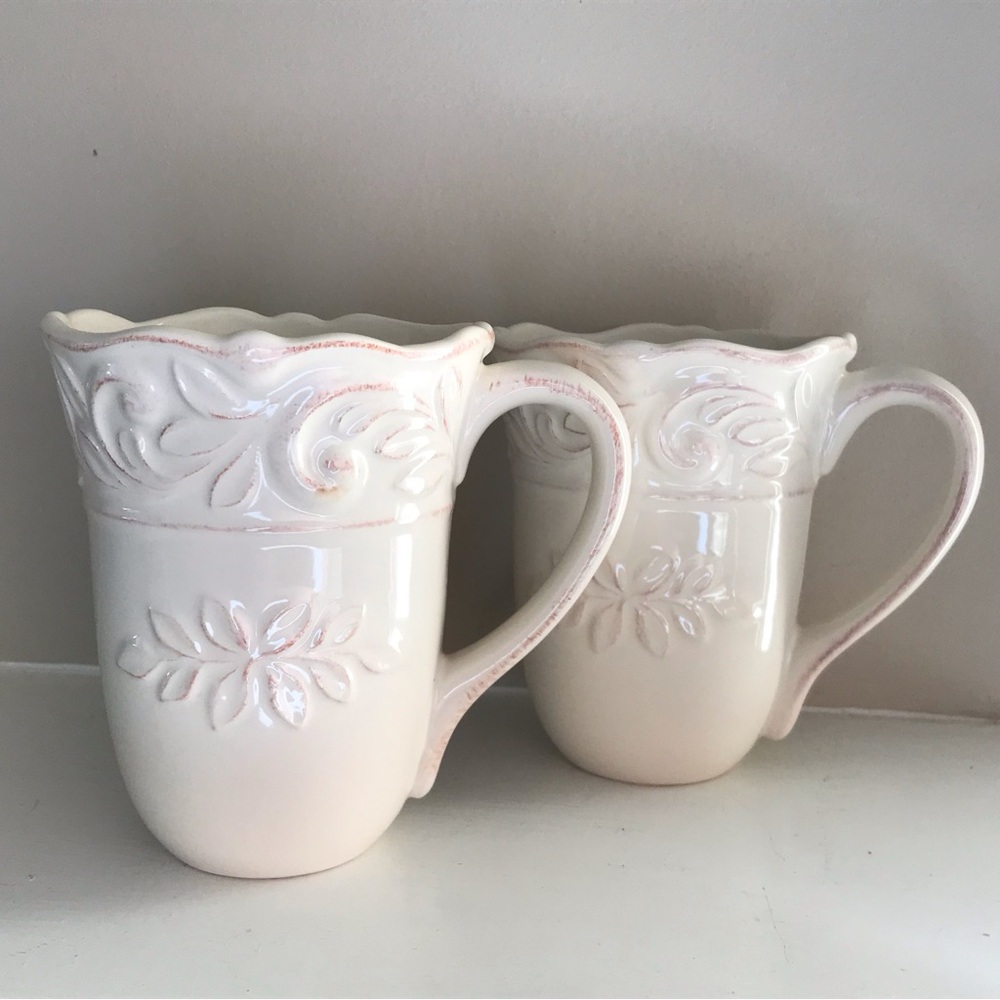 Isabella ivory Elegant Ceramic Mugs Set JCPenny